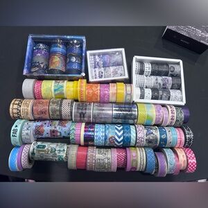 113 Assorted Colorful Washi Tape Collection for Crafts and Gift Wrap